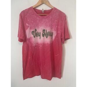 DISNEY Inspired Very Merry Red Christmas Short Sleeve T-Shirt